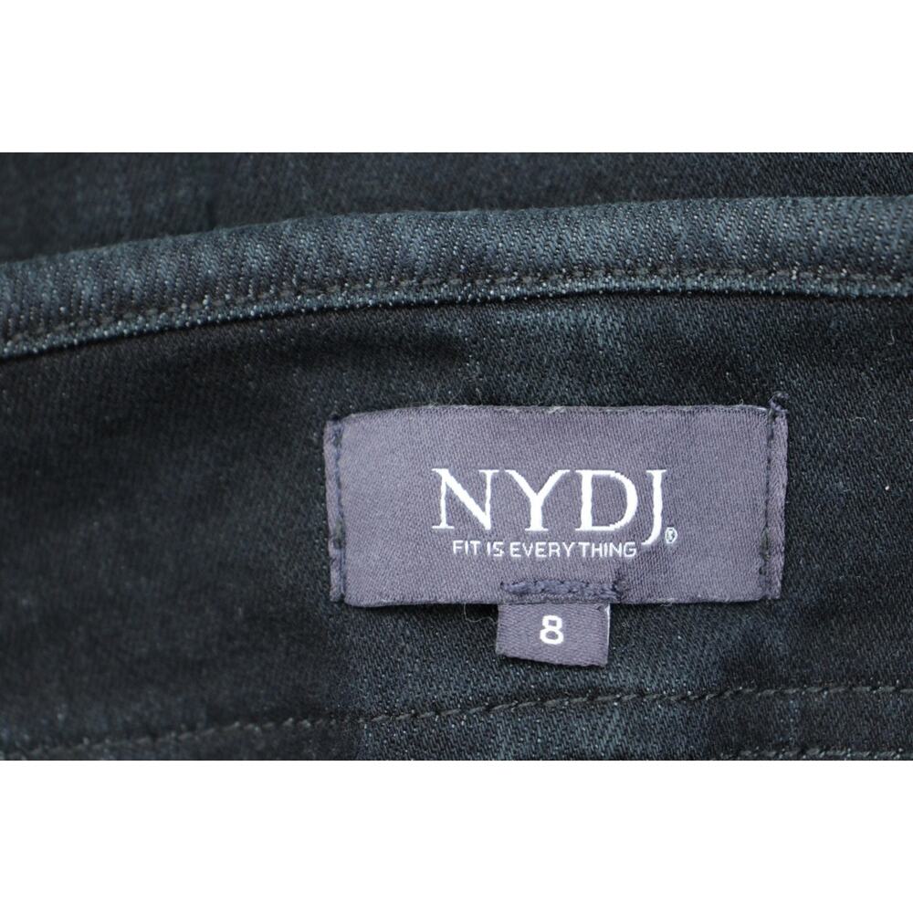 NYDJ Jeans Womens 8 Black Cotton Blend Marilyn Straight - Picture 3 of 7